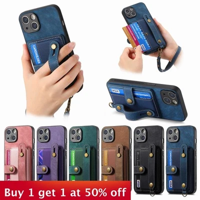 For iPhone 17 Air 17 Pro Max 16 15 14 13 12 11 XR XS 8 7 Card Wallet Phone Case - Image 1 of 4