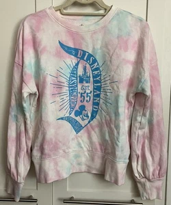 DISNEYLAND 55.DISNEY PARKS.Mickey.Tie Dye Sweatshirt.Retro Style D. ADULT SM.EUC - Picture 1 of 5