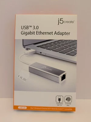 J5Create USB  3.0 Gigabit Ethernet Adapter JUE130 -  New - Image 1 of 2