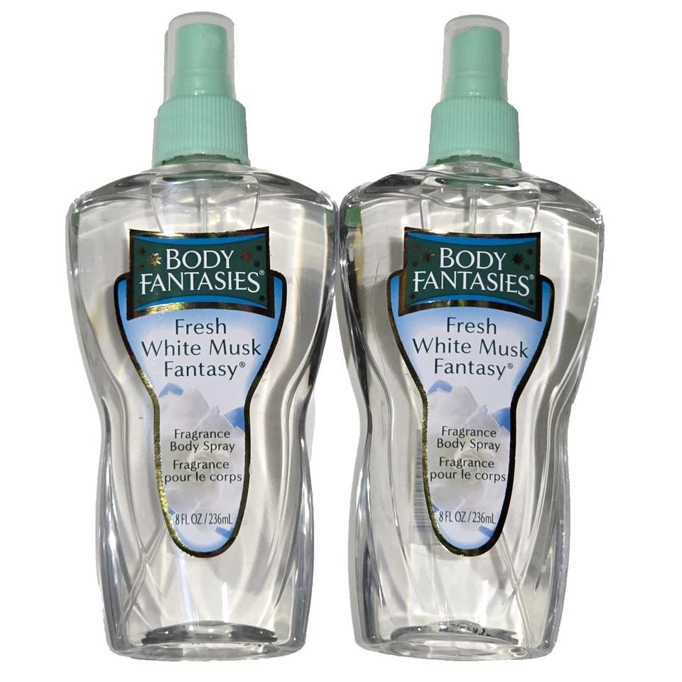 2 Pack Body Fantasies Fresh White Musk Fantasy Fragrance Body Spray 8oz. - Image 1 of 1