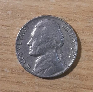 1955-D THOMAS JEFFERSON NICKEL FIVE CENTS DENVER AMERICA USA MM14 - Picture 1 of 2