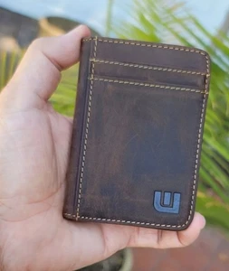 Walleteras Small Leather Wallet Dark Brown Heritage Size Small EUC - Picture 1 of 8