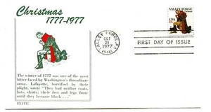 1729 Christmas 1977 Valley Forge, Elite FDC - Picture 1 of 1