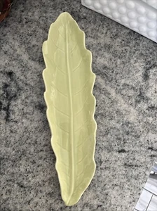 Barbara Eigler Ceramic Celery Olive Serving Tray Green Leaf Portugal Crate & Bar - Picture 1 of 3