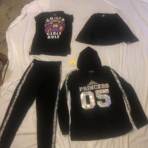 girls size 10 lot Princess Jump Suit, Gamer T, Skirt - Picture 1 of 9
