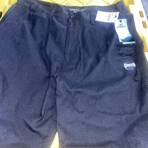 Oneill Mens 34 Pismo Performance Shorts Flat Front Classic Fit Casual Black NEW - Picture 1 of 8