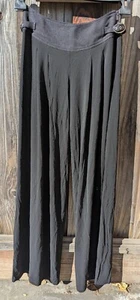 Max Mara Hose mit weitem Bein - Damen 38 - schwarz, Viskose, Schnallendetail " - Bild 1 von 6