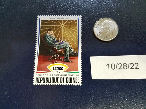 Nikola Tesla American Inventor 2018 Republique De Guinee Perforated Stamp (e) Cover