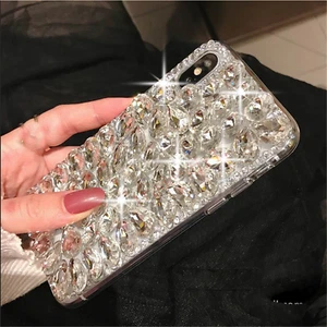  Girls/Lady Bling Glitter Diamond Sparkle Crystal 3D Rhinestone Phone Case Cover - Picture 1 of 5
