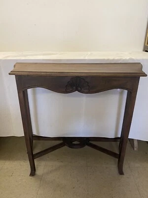 Victorian Hand Carved Mahogany  Antique Replica 31 in Console Table - Image 1 of 4
