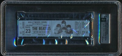 1977 The Beatles Hollywood Bowl Album cover art full ticket graded GAI 8 - Image 1 of 2
