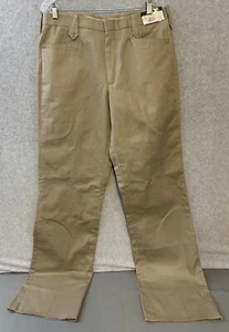 Circle S Western Pants Mens W33.5 Unhemmed Snap Flap Pockets Tan CP57-05 NWT - Picture 1 of 11