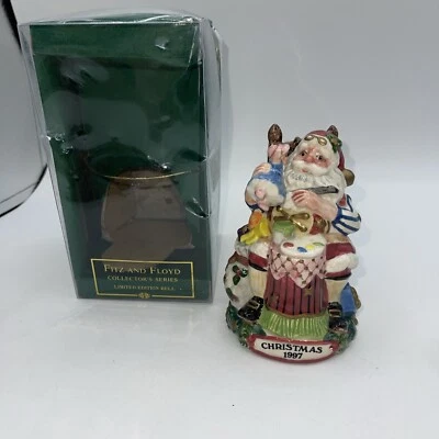 Campana Fitz & Floyd Collectors Series Edición Limitada 1997 Santas Magic Workshop Foto 1 de 4