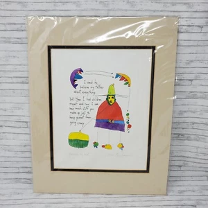 Vintage BRIAN ANDREAS STORY PEOPLE PRINT "Believing My Father" Matted Art 1993 - Picture 1 of 10