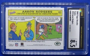 2005 Bazooka Comics RC Aaron Rodgers CSG 8.5 Packers Jets - Picture 1 of 2