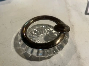 Kleiner Antiker Aschenbecher  11cm Kristallglas Silbermontur 925 Sterling 7cm - Bild 1 von 2