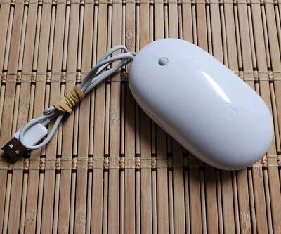 Apple A1152 White Wired USB Optical Mouse OEM Tested Authentic Vintage - Image 1 of 4