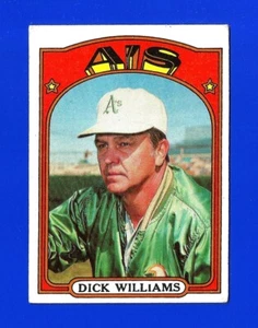 1972 Topps Baseball Set Break #137 Dick Williams Sehr guter Zustand +/Ex Oakland Athletics (SB2) - Bild 1 von 2