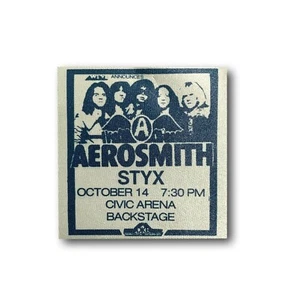 Aerosmith Authentic Styx Tour Backstage All Access Concert Pass Tyler Perry COA - Picture 1 of 3