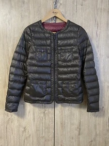 Chaqueta tampón acolchada de plumón Benetton para mujer marrón manga larga US4, UK8, EU40. - Imagen 1 de 7