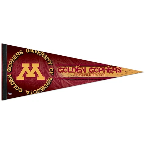 MINNESOTA GOLDEN GOPHERS EST 1851 PREMIUM FELT PENNANT 12"x30" WINCRAFT 👀 Cover