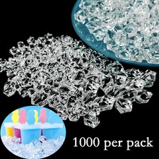 1000x Set Acrylic Ice Rock Crystal Stones Transparent Aquarium Tank Decorations