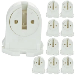 10Pack T5 Non-Shunted Lamp Holder for LED Fluorescent Tube Lights, White - Picture 1 of 2