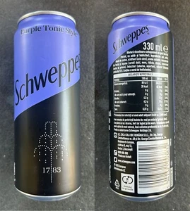 SCHWEPPES Purple Tonic Style, Romania, 330 ml can, empty. - Picture 1 of 3