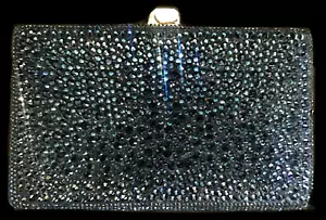 Neue atemberaubende marineblaue Kristall Clutch Tasche 8" Breite x 5" - passt iPhone - Bild 1 von 2