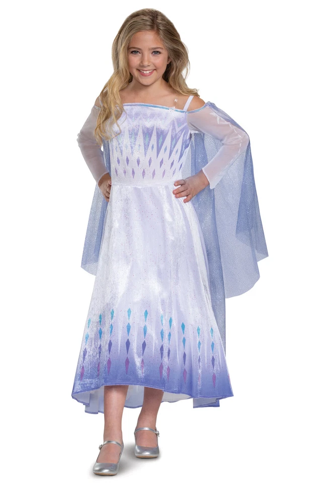Disguise Frozen 2 Elsa Costume for Girls Deluxe Dress and Cape Outfit Small
