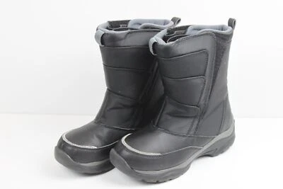 Botas Lands End Snow Flurry negras jóvenes niños talla 3 Foto 1 de 4