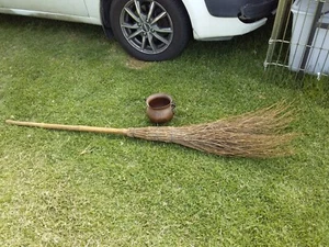 Harry Potter Witch's Broom 30 plus old and Copper Cauldron Bonus - Picture 1 of 6