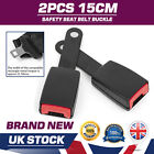 2Pcs Car Seat Belt Buckle Adapter Socket Plug Connector Replace Universal 15cm