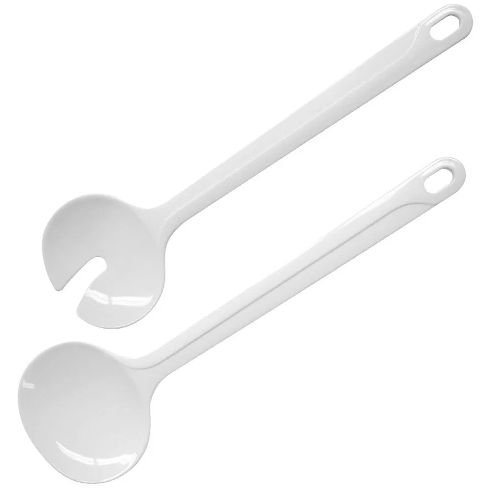 Cubiertos básicos para ensaladas Fackelmann 26 cm blanco plástico San 2 piezas Foto 1 de 1