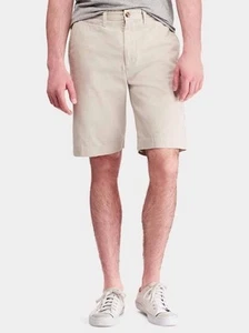 Polo Ralph Lauren Hombres 31" Pantalones Cortos Chinos Bermudas Frente Plano Calce Relajado Beige $79 - Imagen 1 de 9