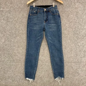 Rockmans Jeans Womens Size 8 Blue Skinny Frayed Hem Stretch Waist 52429 - Bild 1 von 9