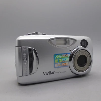 Vivitar Vivicam 3835 4.0MP Compact Digital Camera Silver Tested - Image 1 of 4