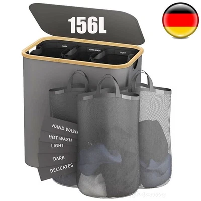 Wäschesammler Fächer Wäschebox Wäschetruhe Wäschetrenner Wäsche Wäschesortierer. - Bild 1 von 4