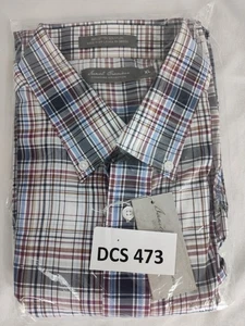 Camisa de vestir DANIEL CREMIEUX Signature Collection mezcla de algodón para hombre XL LS - Imagen 1 de 8