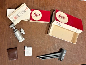Leica Leitz Wetzlar Tabletop Tripod  14100 with Ball Head 14121 In Box metraphot - Picture 1 of 17