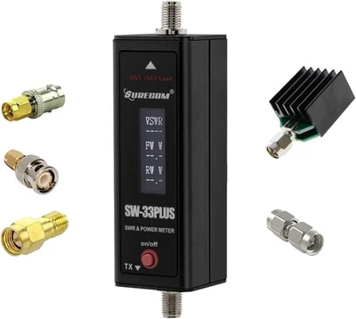 Surecom SW-33 Plus Digital Power & SWR Meter 100W 125-525 MHz Dummy Load Kits - Image 1 of 4