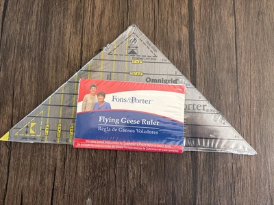 Fons & Porter #R7846 Flying Geese Acrylic Ruler Quilting Tool Quilt Blocks NIP - Image 1 of 2