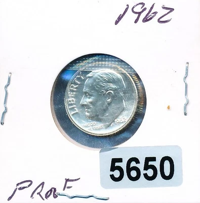 ROOSEVELT SILVER DIME - 1962 - PROOF - #5650 - MINT SEALED - Image 1 of 2