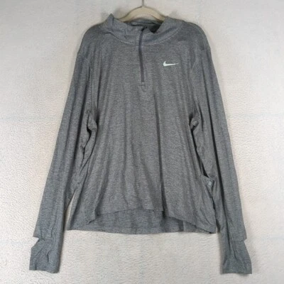 Nike Dri-Fit Women's Gray Running Performance Lightweight Zip Pullover Size 3X - Image 1 of 4