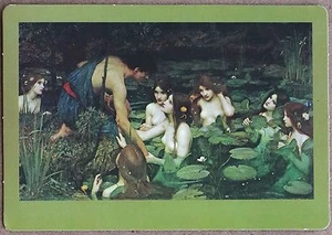 Hylas and the Nymphes by John William Vintage Original Verkerke Litho Card 1960s - Picture 1 of 1