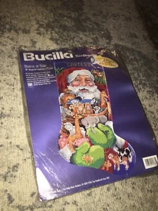 Bucilla Needlepoint 18" Stocking Armful Of Noah 60763 1998 Rare - Bild 1 von 7