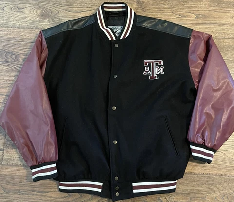 Vintage Steve & Barry's Texas A&M Varsity Letterman Jacket  Football XL EUC Cover