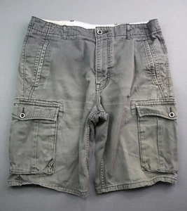 Men's 2014 Levi's Cargo Shorts White Tab 12463 Green Distressed Sz 32 (Msr 32x9) - Picture 1 of 10
