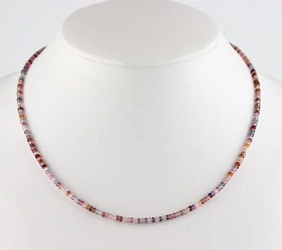 Collana Di Smeraldo A Facette Colorata Rondelle Regalo 45Cm - Immagine 1 di 2