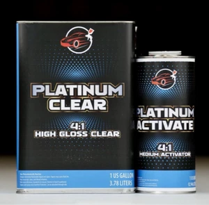 Platinum Clear Coat Gallon Kit 4:1 High Gloss Automotive Clearcoat Med Hardener! - Picture 1 of 9